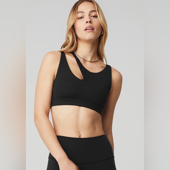 NWOT Alo Yoga Peak Bra Dust Pink Brown Tones Size S - Picture 2 of 8